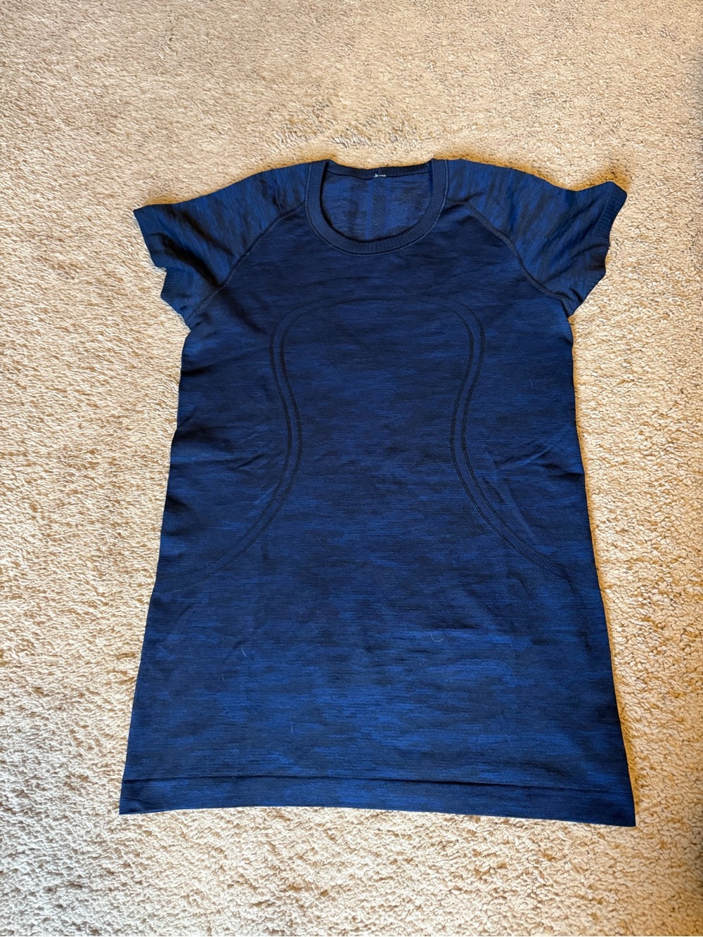 lululemon athletica Navy Short Sleeve Seam-Detail Tee